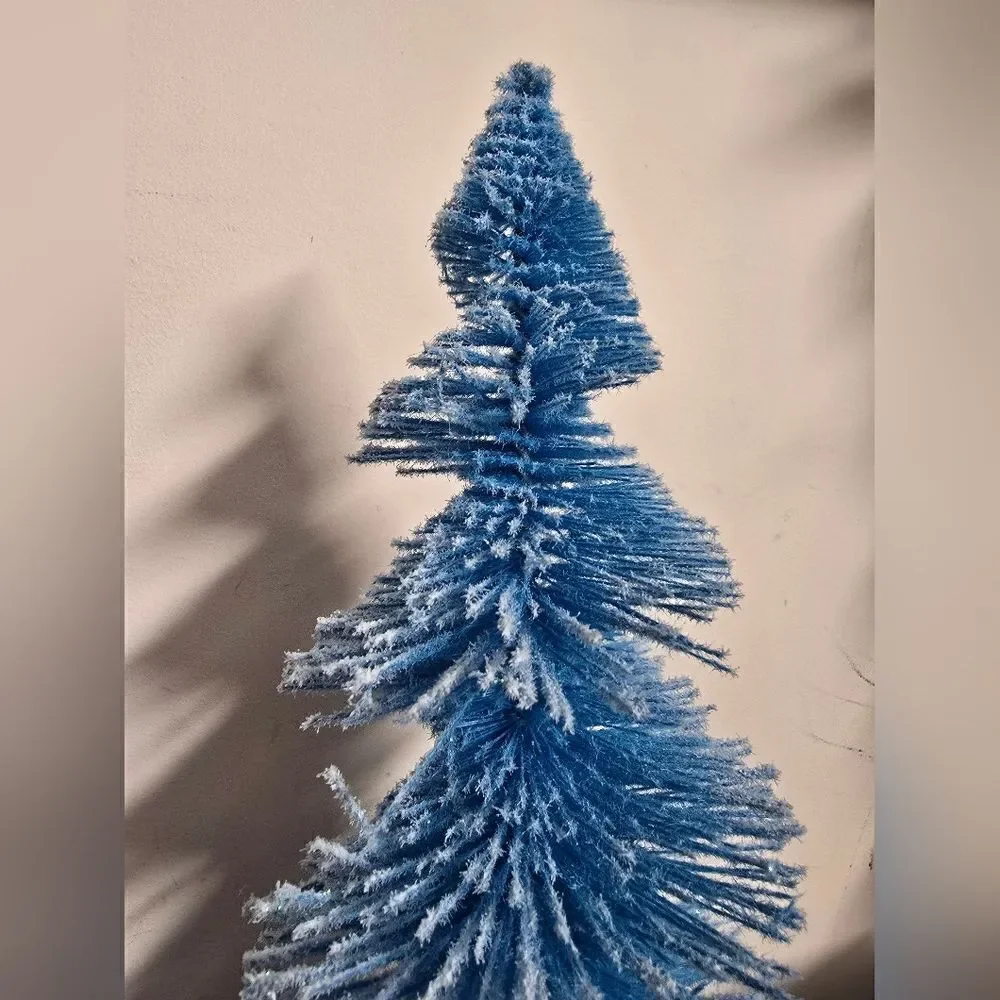 Set of two Pink Blue Christmas Spiral 12